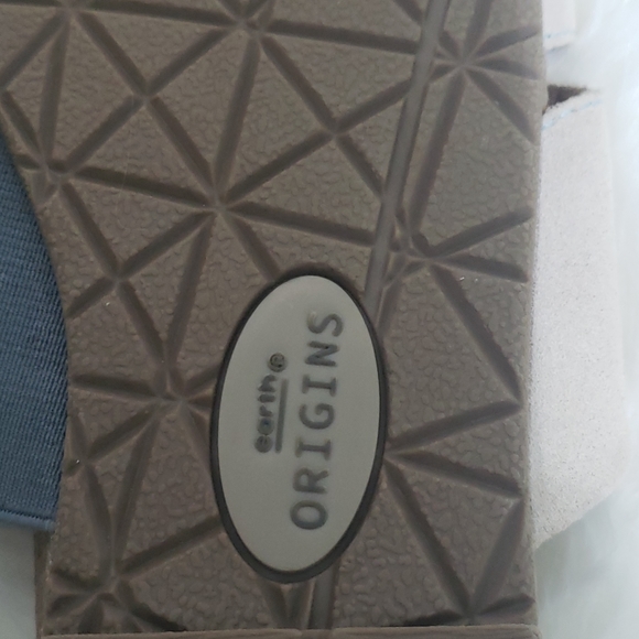 Earth Origins Womens Sandal Size 8 Lexi Blue Suede Strappy Low 1" Heel NEW - Picture 7 of 11